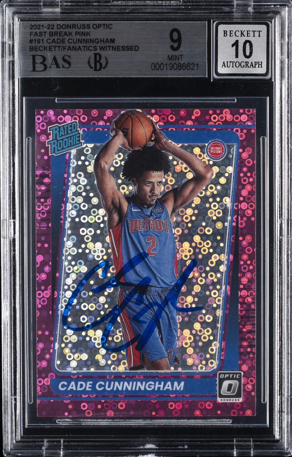 2021-22 DONRUSS OPTIC #161 CADE CUNNINGHAM BGS 9
