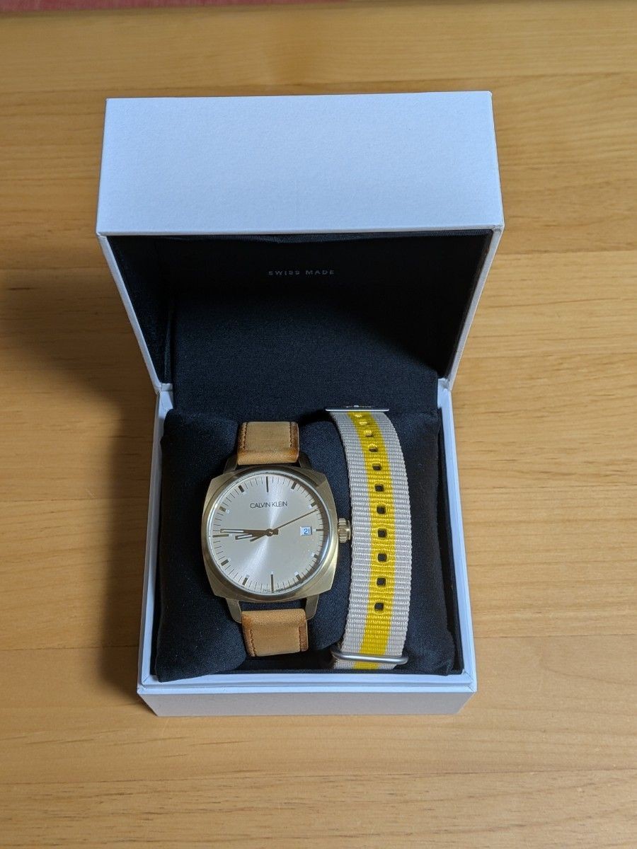Calvin Klein Watch with Two Straps and Box Broken Clasp No Closure