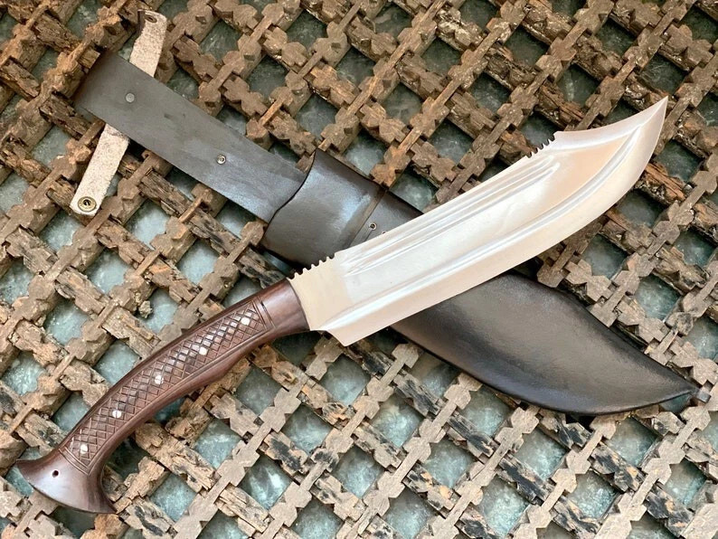 Custom Handmade Carbon Steel Blade Long Handed Bowie Knife|Hunting Knife Camping