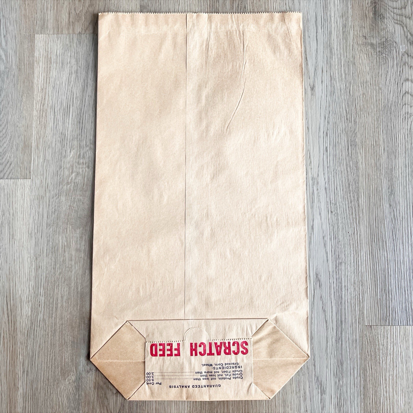 Vintage Paper Feed Sack Chicken Hen Garrard Mills Lancaster Kentucky farmhouse