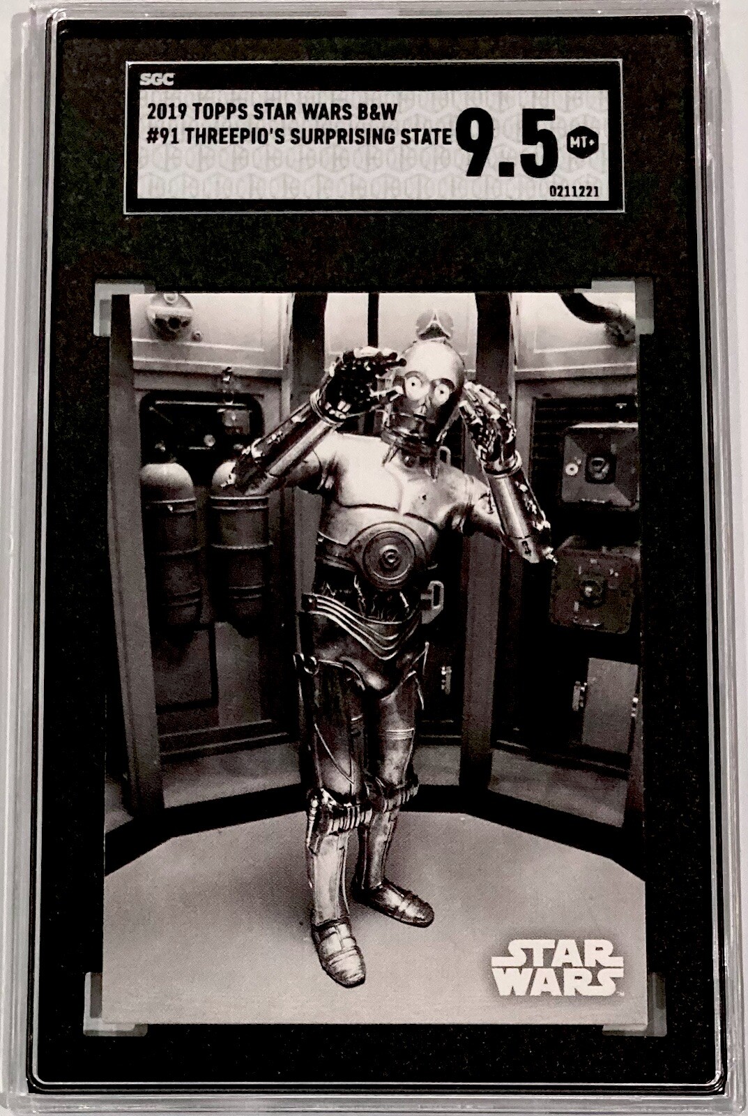 2019 Topps Star Wars Black & White #91 Threepio’s Surprising State SGC 9.5