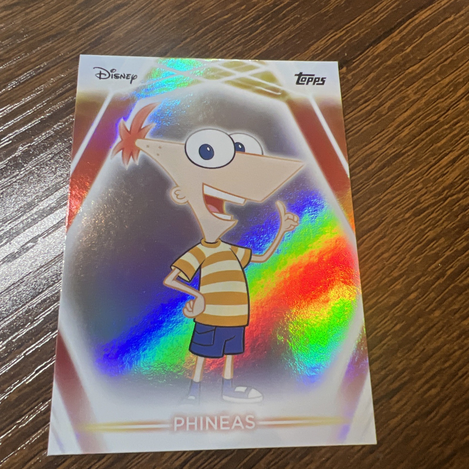 2026 Topps Disney Neon – #1 Phineas Rainbow Foil