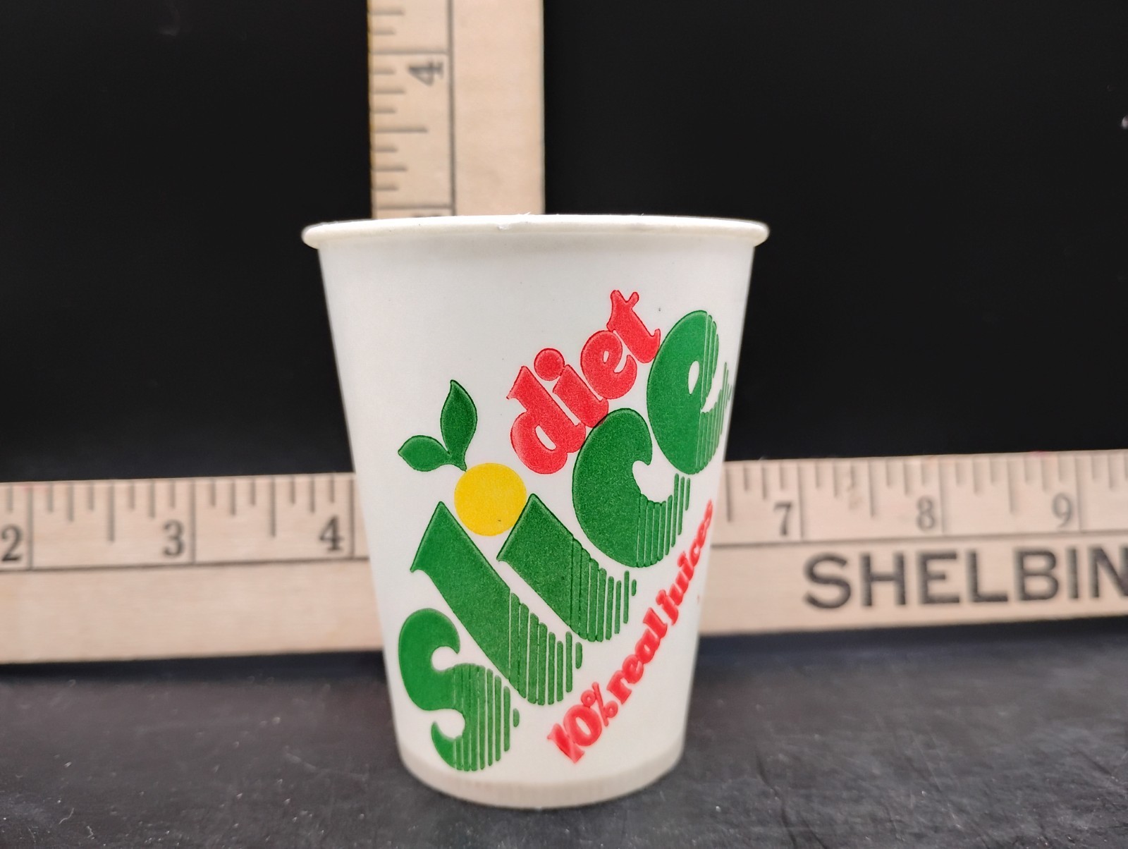 Vintage Dixie Wax Cup Diet Slice Tasting Cup Soda Advertising Cup