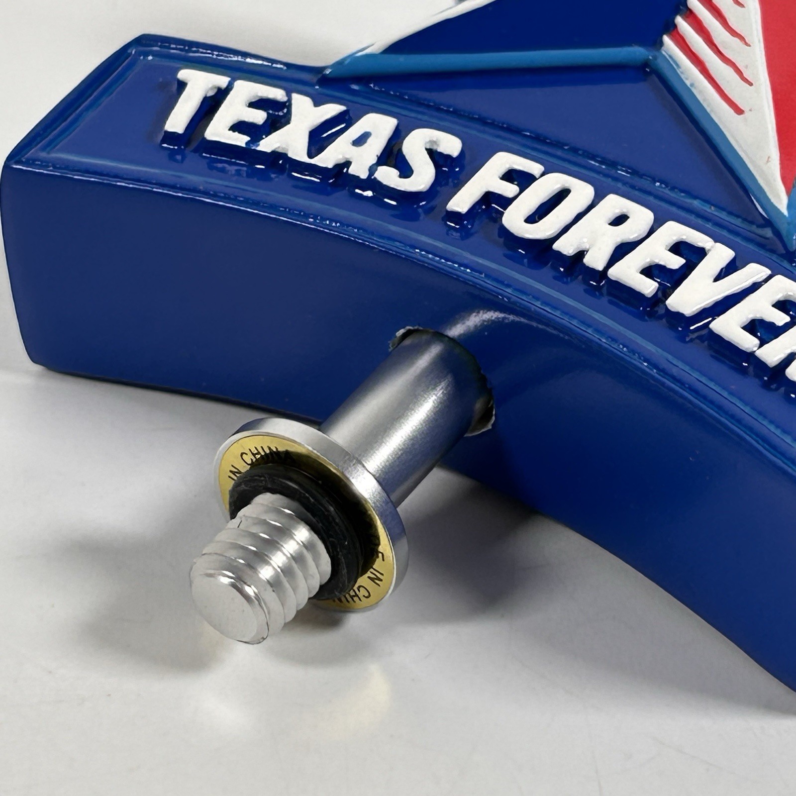 Texas Forever Lone Star Red White & Blue Double Sided Beer Tap Handle Topper