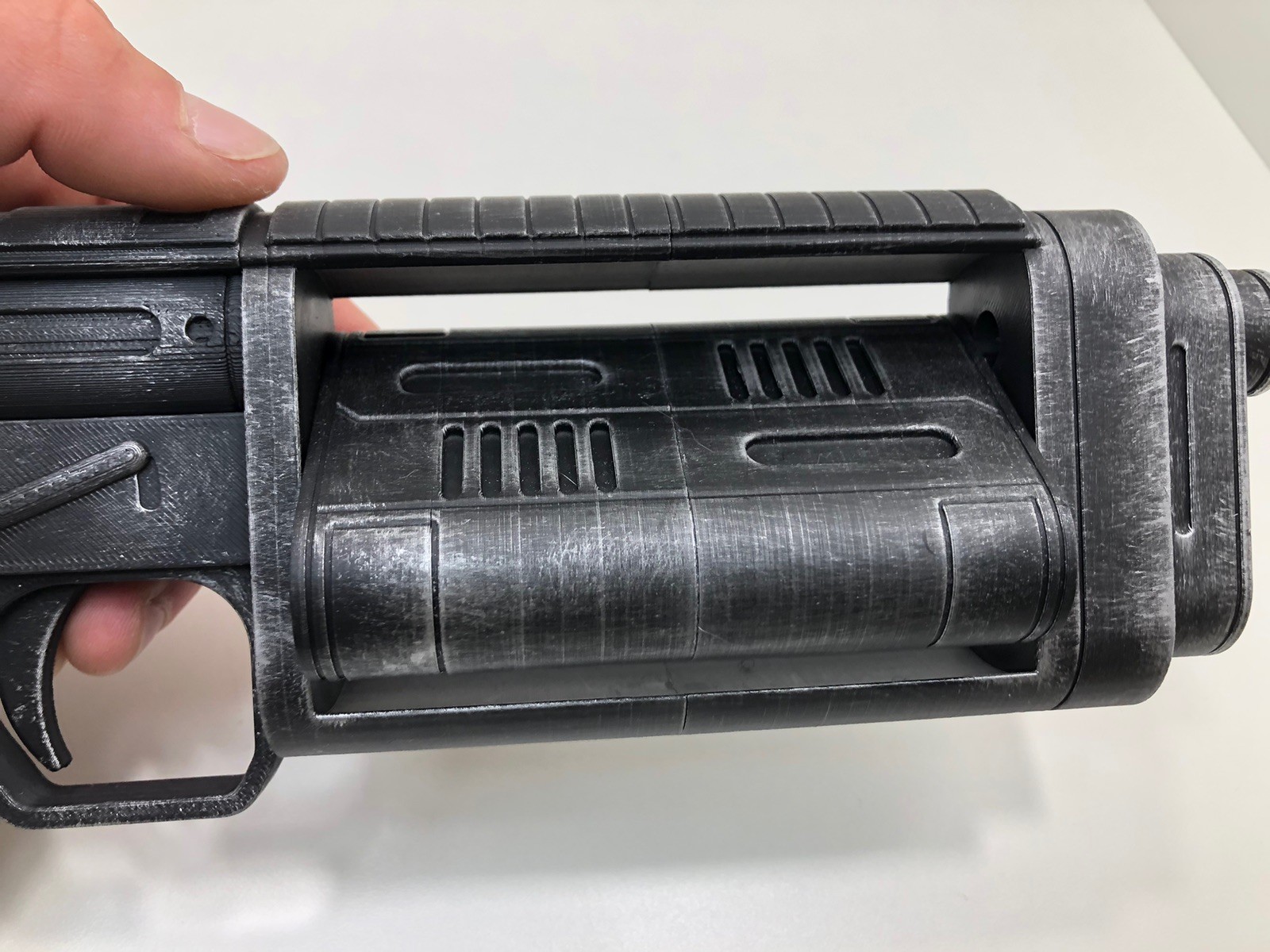 Cassian Andor Blaster 3D Printed Prop Gun With Stand Fantasy & Cosplay