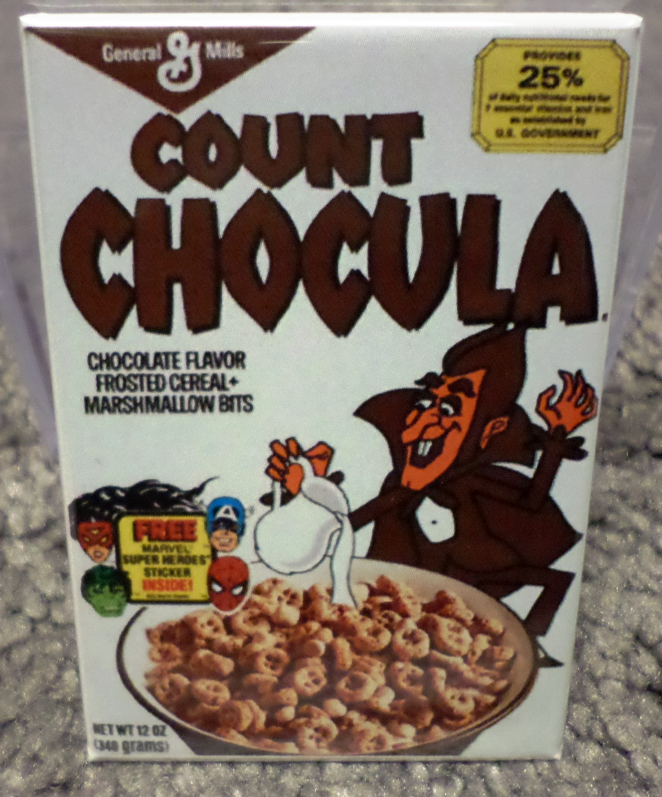 Count Chocula Style 2 Vintage Cereal Box 2″ x 3″ Refrigerator or Locker MAGNET