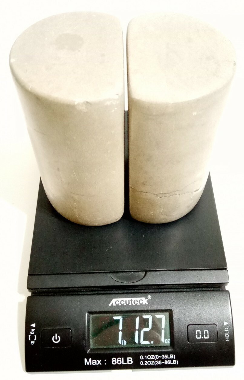 Real Earth CORE SAMPLES Stone BOOKENDS Green Texas 1950’s Oil Drilling LANDMAN