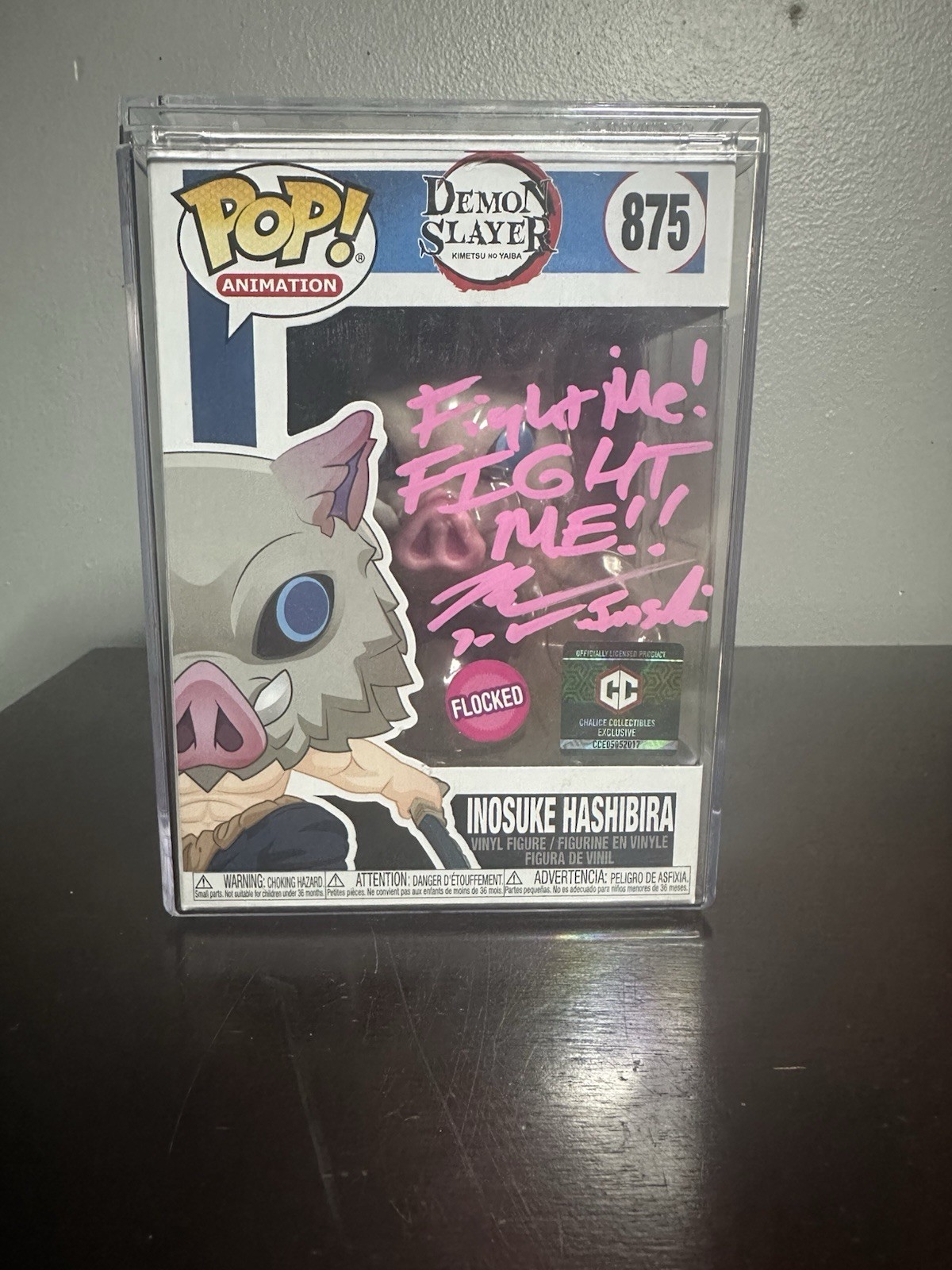 Singed Autographed Funko Pop Demon Slayer Inosuke Hashibira