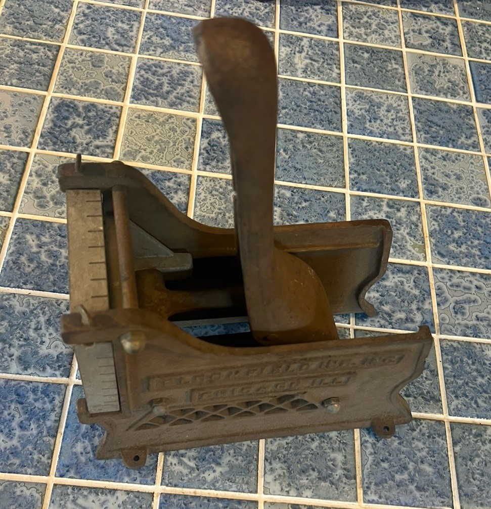Vtg Bloomfield French Fry Cutter Cast Iron Made In Chicago ILL