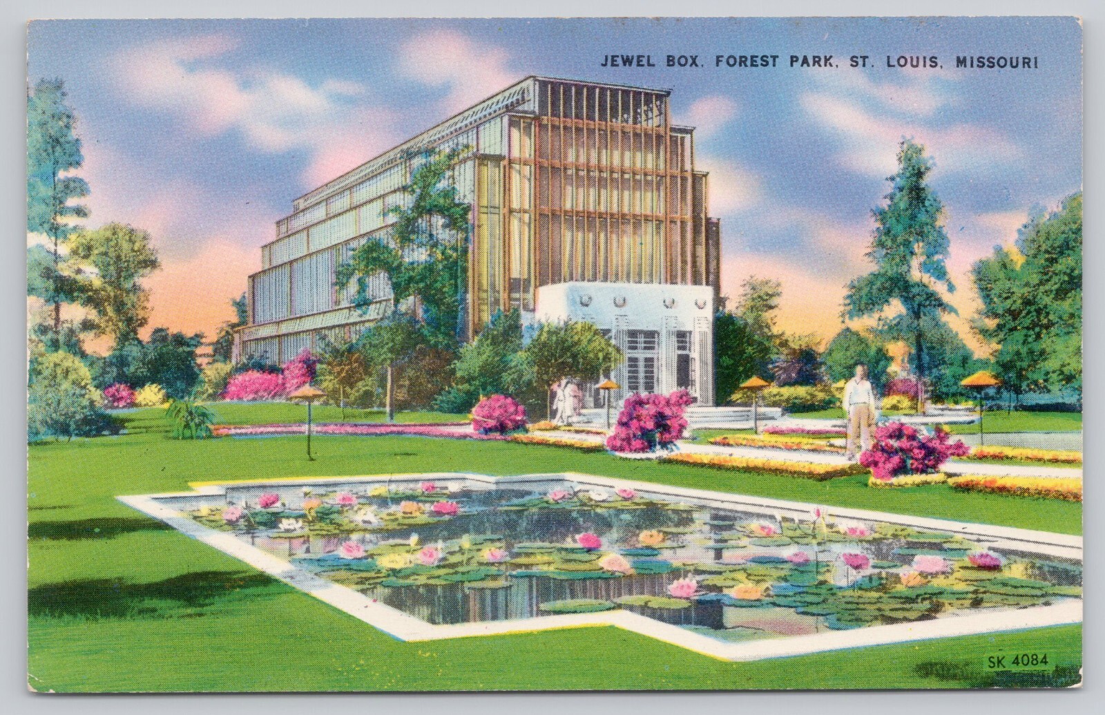 Postcard The Jewel Box Forest Park St Louis Missouri