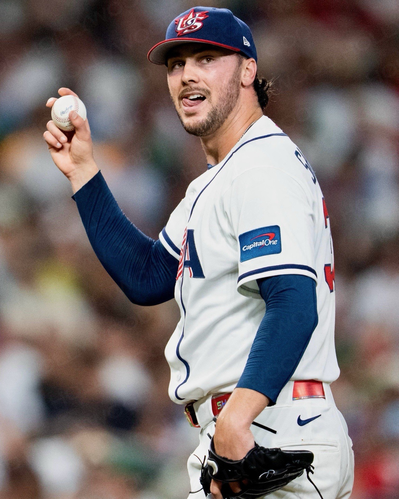 PAUL SKENES 8×10 PHOTO #23 TEAM USA WORLD BASEBALL CLASSIC WBC WM