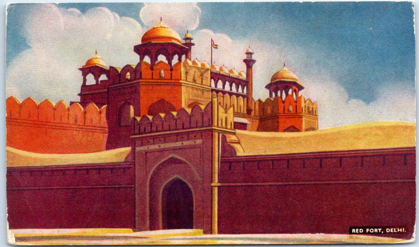 Postcard – Red Fort – Delhi, India