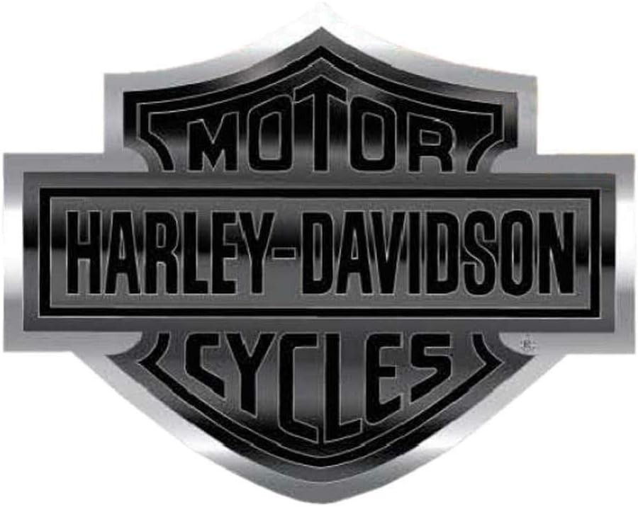 Harley-Davidson Bendable Bar & Shield Decal, Black & Chrome 4-1/4″ x 3-3/8″ –
