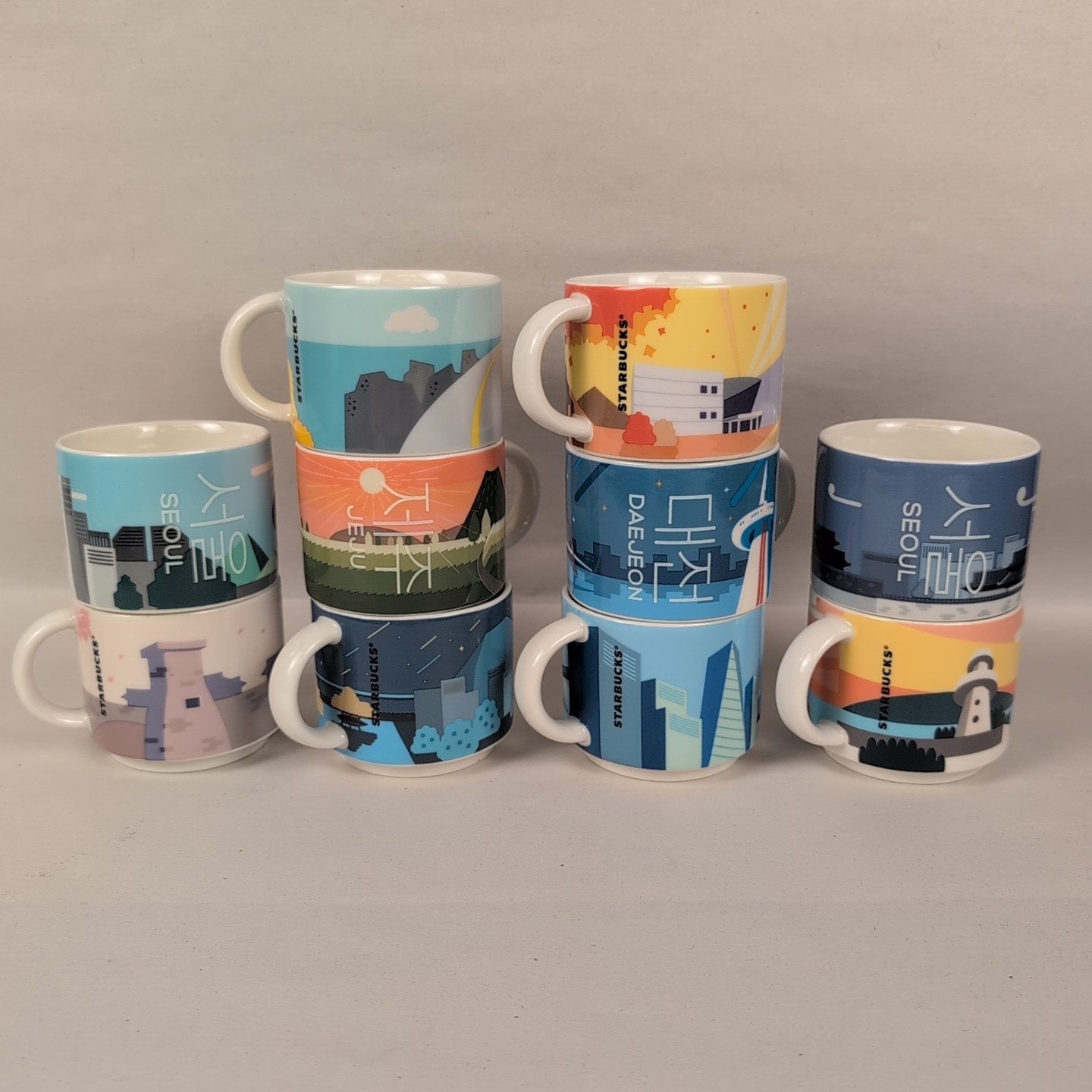 Lot Of 10 Starbucks Korea Espresso Coffee Cup Mug 3oz 2016 Jeju Seoul Daegu New