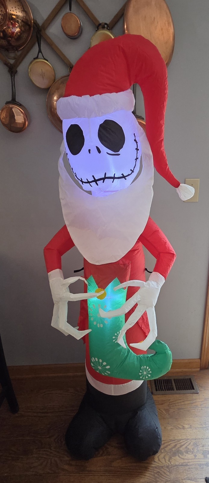Jack Skellington Santa Nightmare Before Christmas Gemmy Inflatable 5.5 Ft