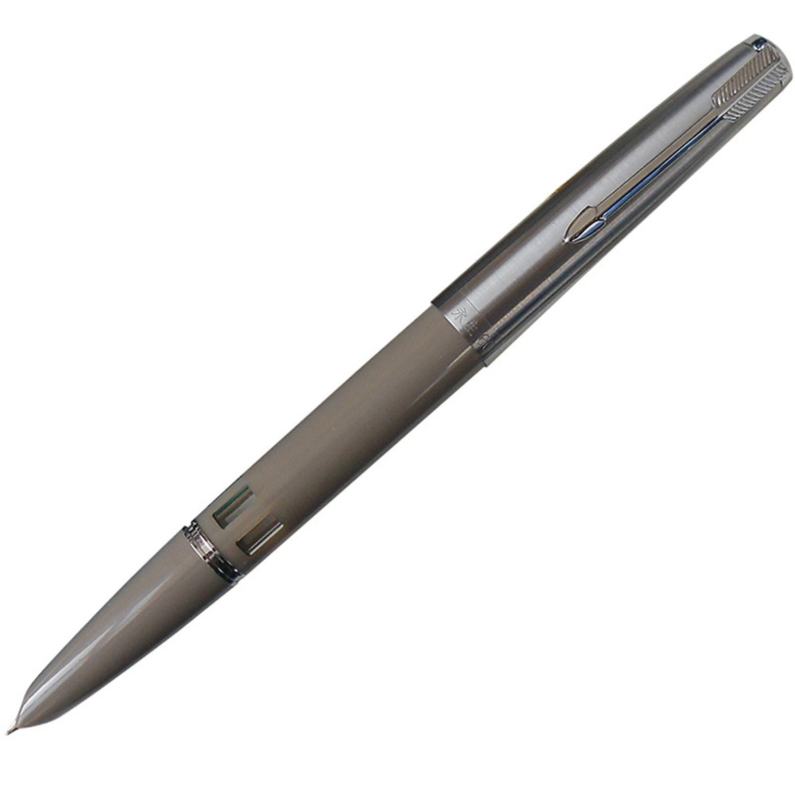 Vintage Wing Sung 601 Steel Cap Vacumatic Fountain Pen F Nib Ink Pen xx