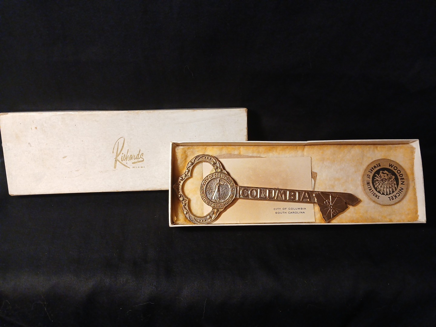 Vintage Mayor’s Key Lester L Bates Columbia SC In Original Box