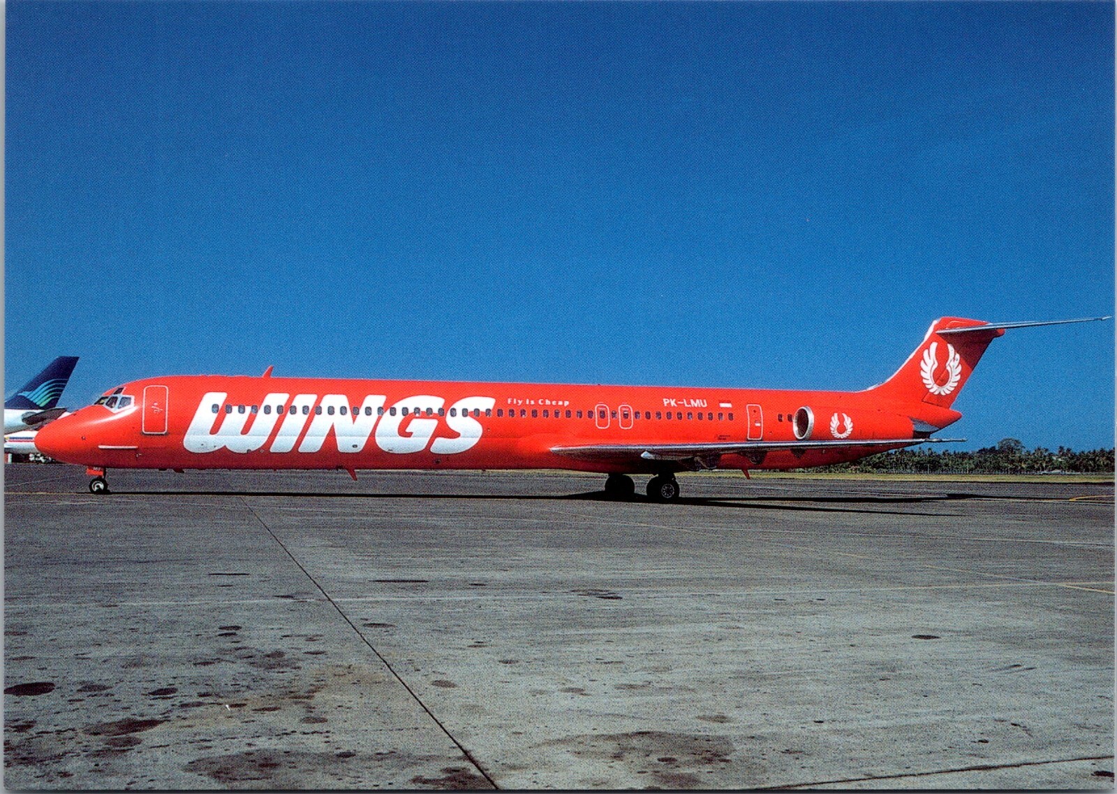 Wings Air Airlines – MD82 – 4×6 Airplane Postcard- PK-LMU