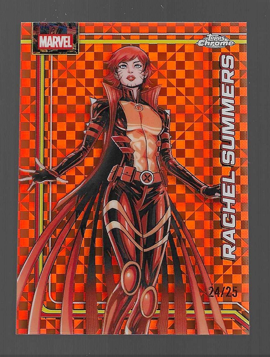 2026 Topps Chrome Marvel SSP – RACHEL SUMMERS – ORANGE X-Fractor #24/25 *HOT!*
