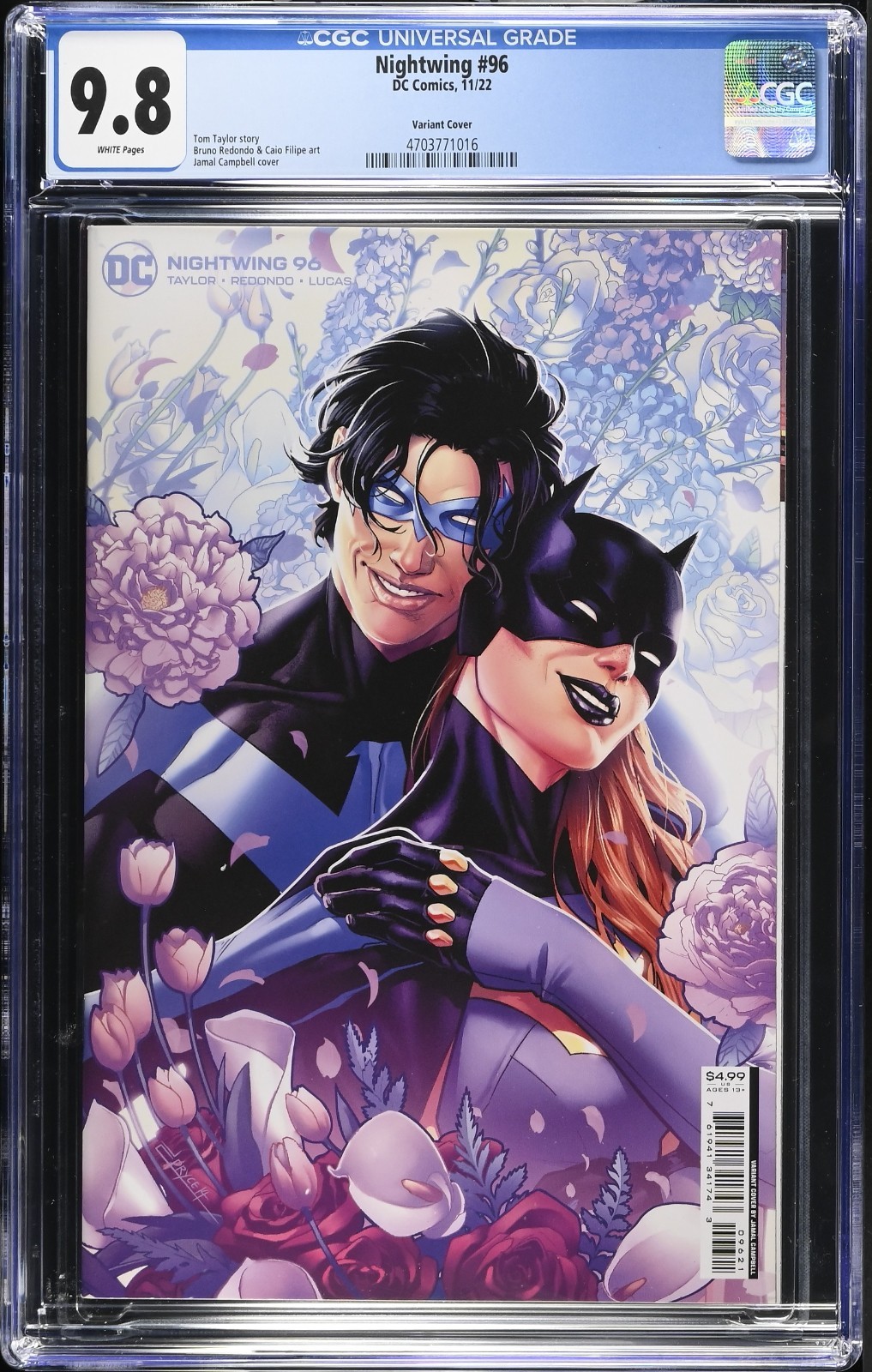 Nightwing #96 CGC 9.8 DC 2022 Campbell Variant Cover Heartless Blockbuster