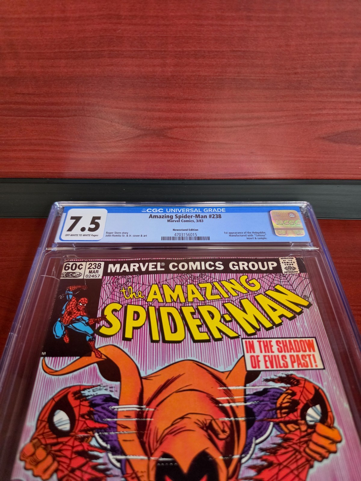 Amazing Spider-Man #238 1st App of Hobgoblin w/ Tattooz Insert CGC 7.5 GRADED