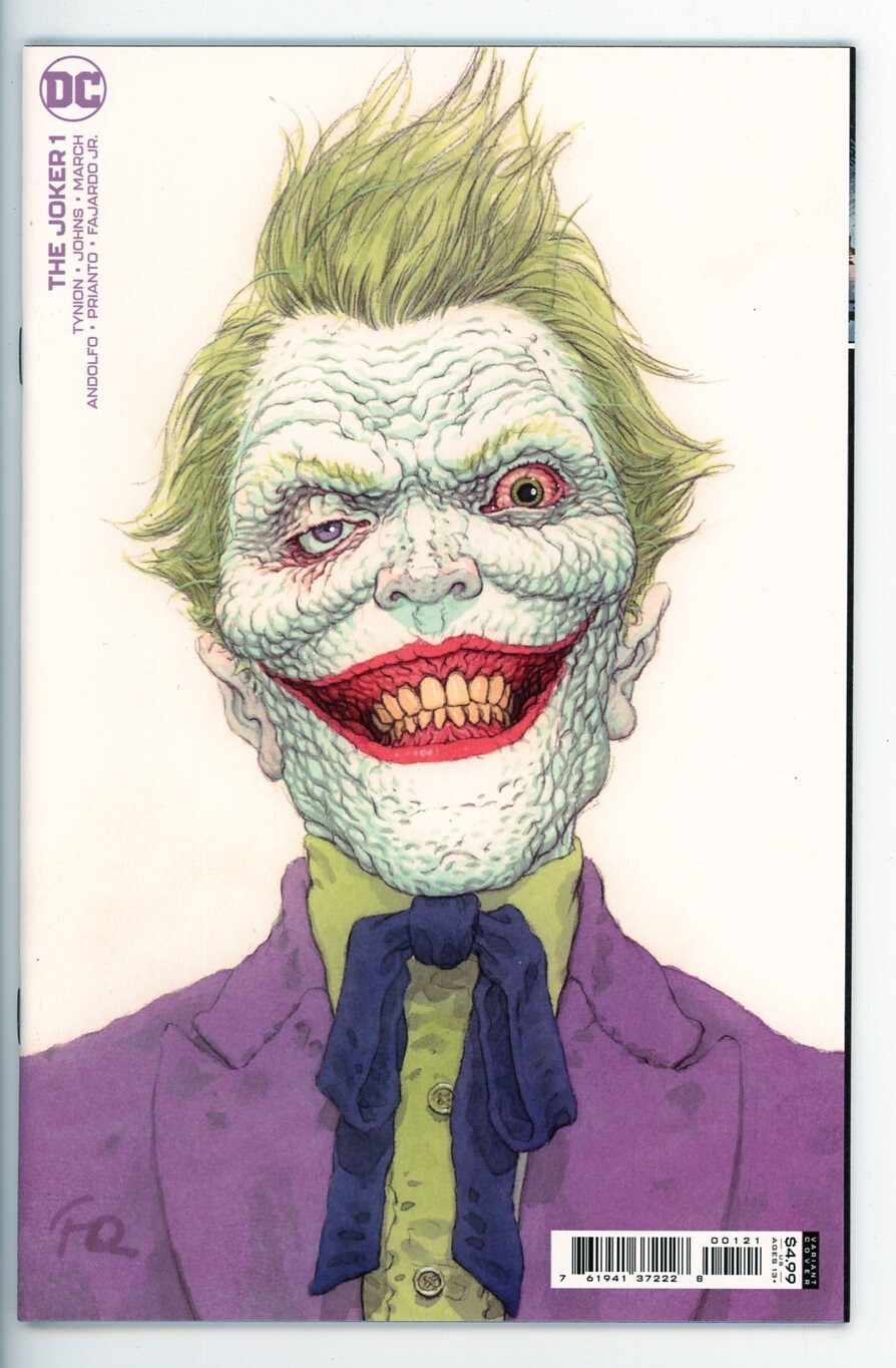 JOKER #1 NEAR MINT 2021 FRANK QUITELY VARIANT 1st PRINT DC COMICS b-307