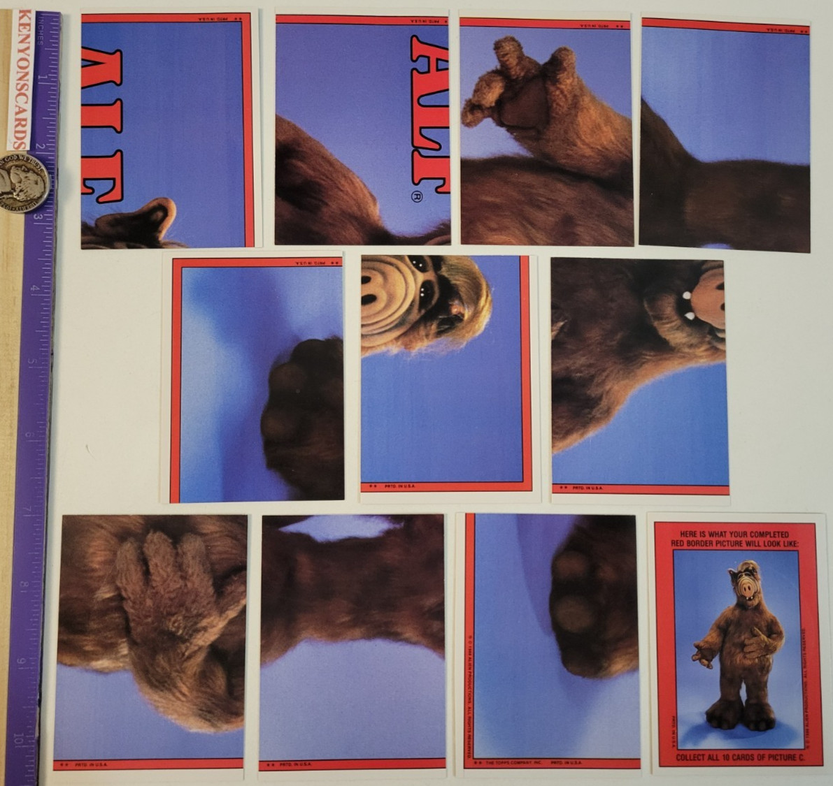 1988 ALF Series 2 COMPLETE STICKER CARD SET 11 Nice NMMT Topps ALIEN Martian UFO