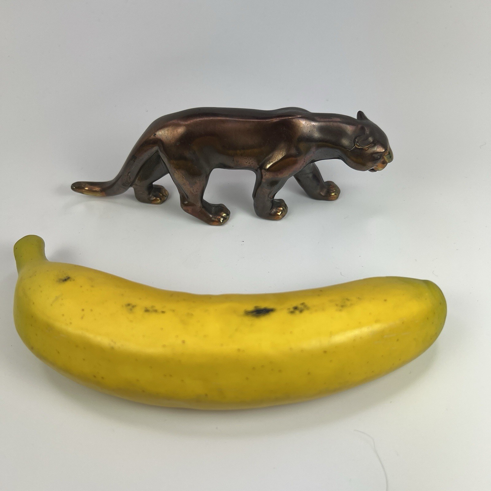 Vintage 1948 Dodge Bronze Panther Art Deco Mid Century Metal Cat Sculpture 6.25”