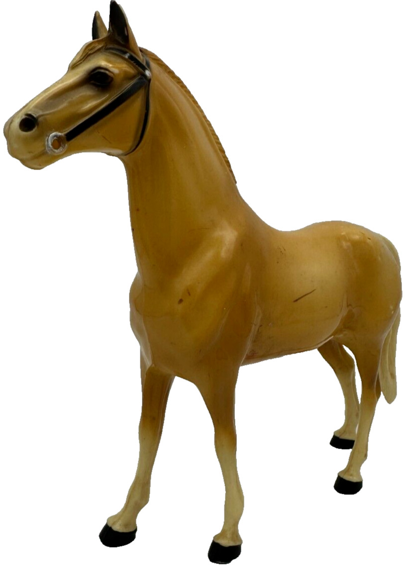 Vintage Breyer Classic Palomino Western Brown Satin Finished Toy w/Chain Horse
