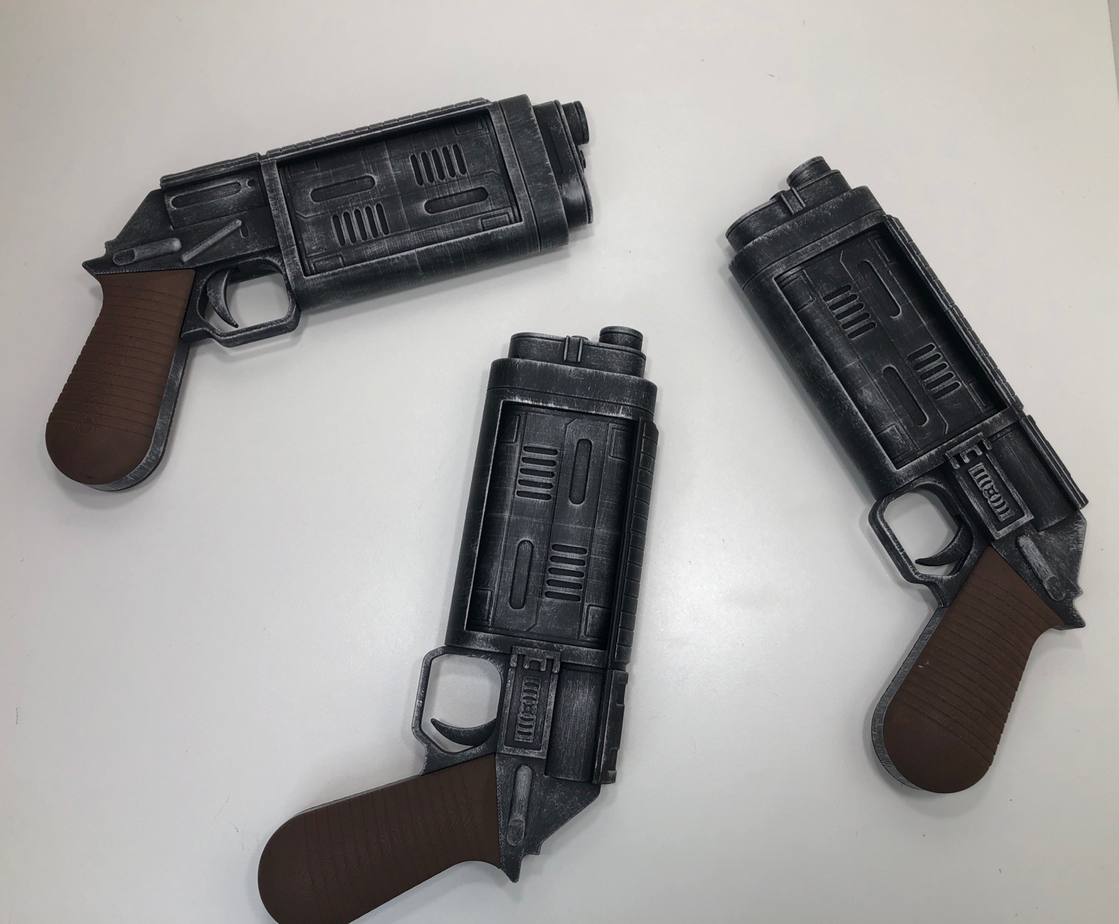 Cassian Andor Blaster 3D Printed Prop Gun With Stand Fantasy & Cosplay