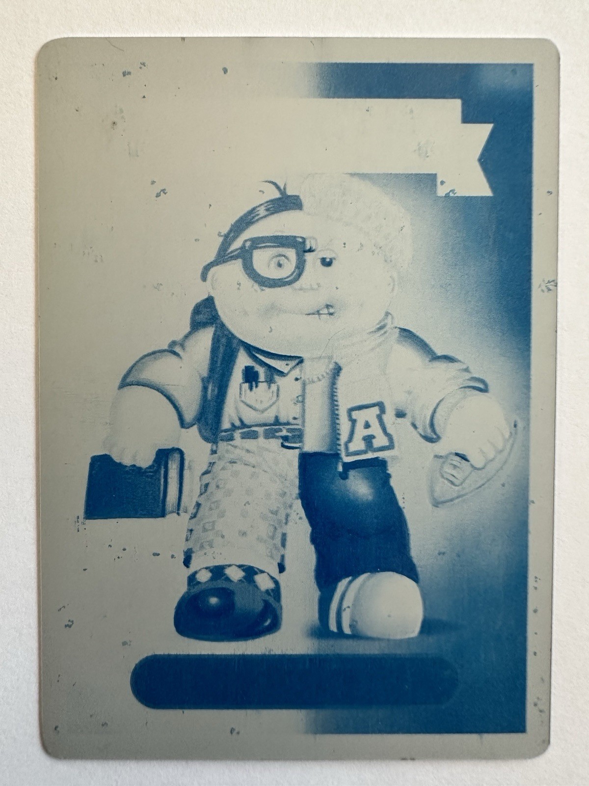 Topps Garbage Pail Kids Printing Plate Cyan 74 Divide Ed 2020 1/1 GPK