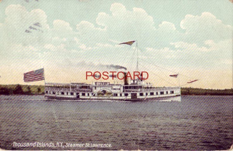 1914 THOUSAND ISLANDS, N. Y. STEAMER ST. LAWRENCE