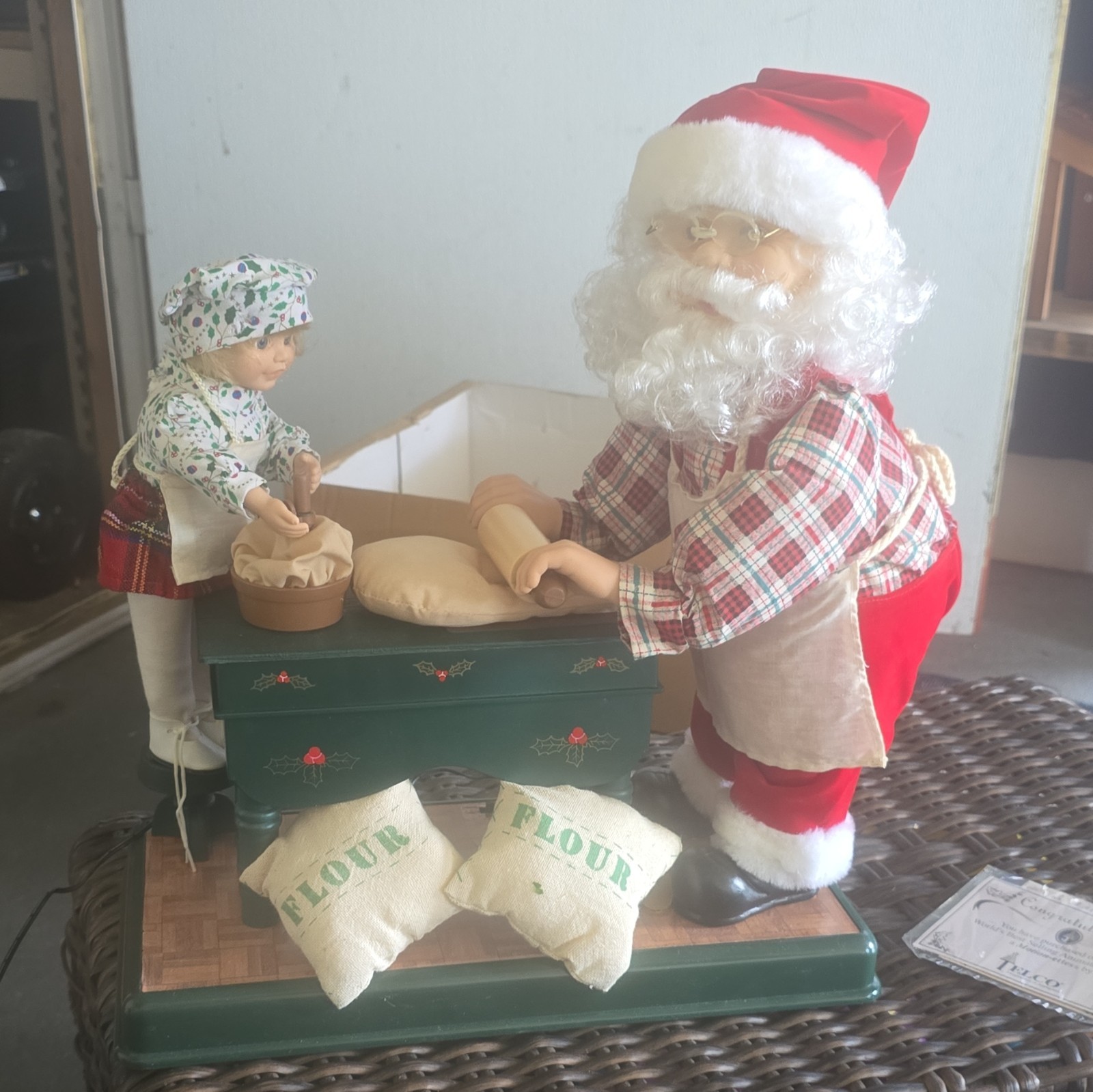 Telco Animated Santa Christmas Display 1996 Plug-In Collectible[IT WORKS]