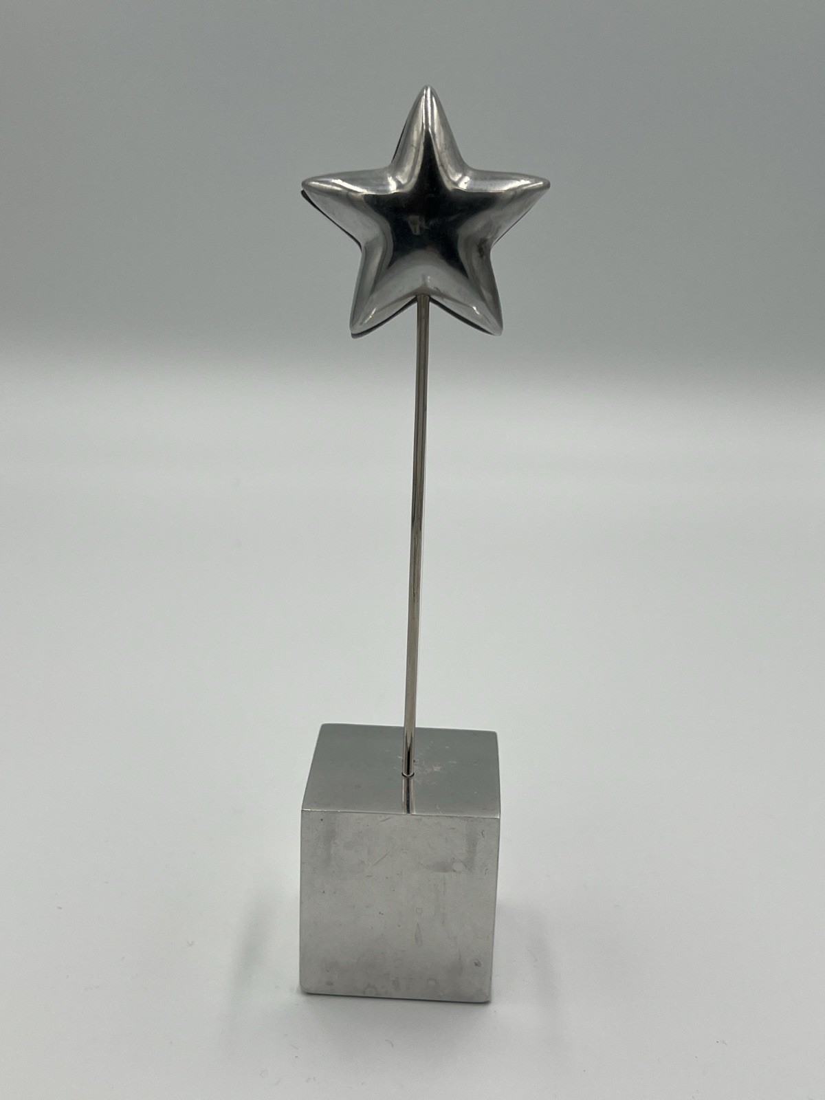 Vintage 90s Y2K Metal Magnetic Star Photo Picture Note Holder Celestial Whimsy