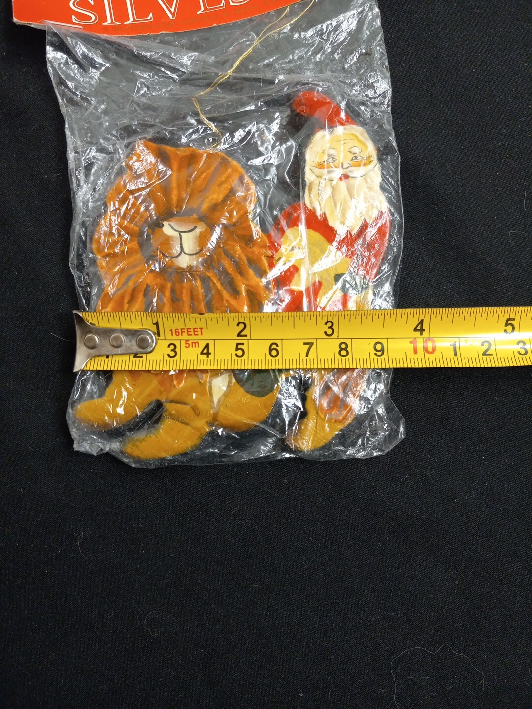 Silvestri Folk Art Style Santa On A Lion Lamb Rustic Christmas Ornament Wood /97