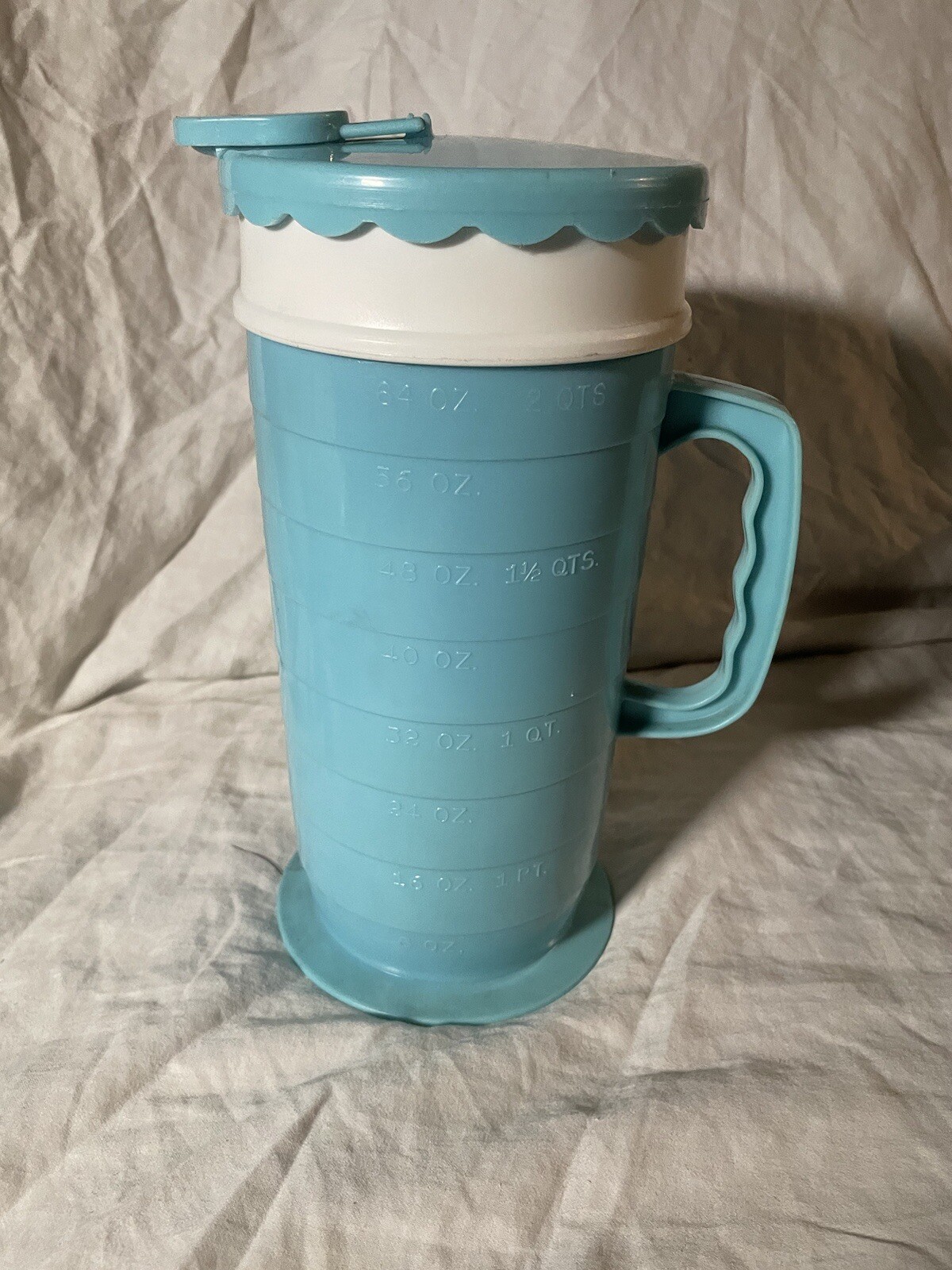 Vintage Aqua Blisscraft Of Hollywood Pitcher 2 Quarts