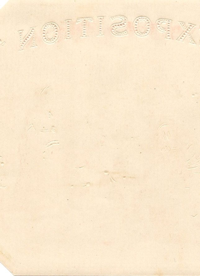 Original Embossed Outer Cigar Label – EXPOSITION – 1893 Columbian Expo Buildings