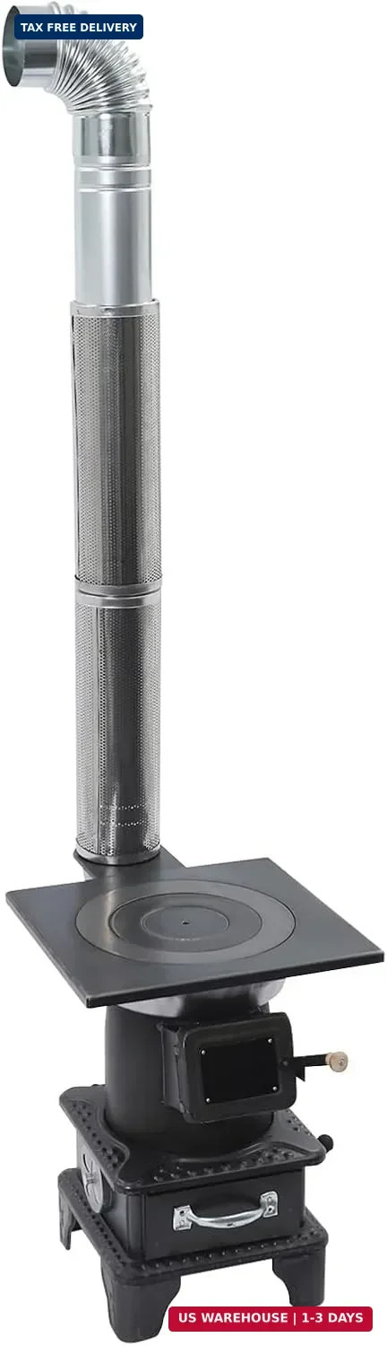 Indoor Wood-Burning Heating Stove, Thickened Cast Iron Heating Stove Free Standi