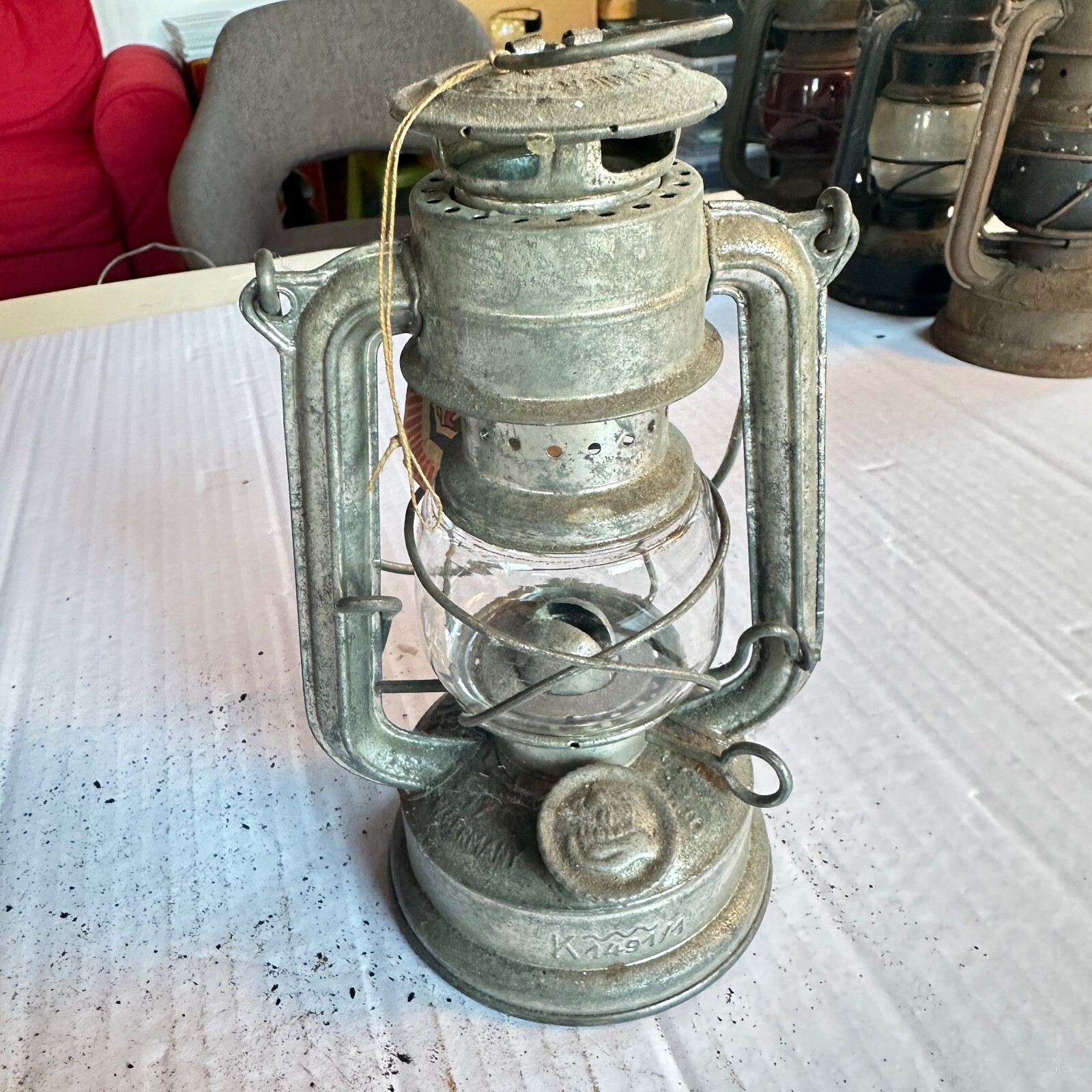 Feuerhand 175 Super Baby Galvanised Auer Glass K1491/1 – Storm Lantern