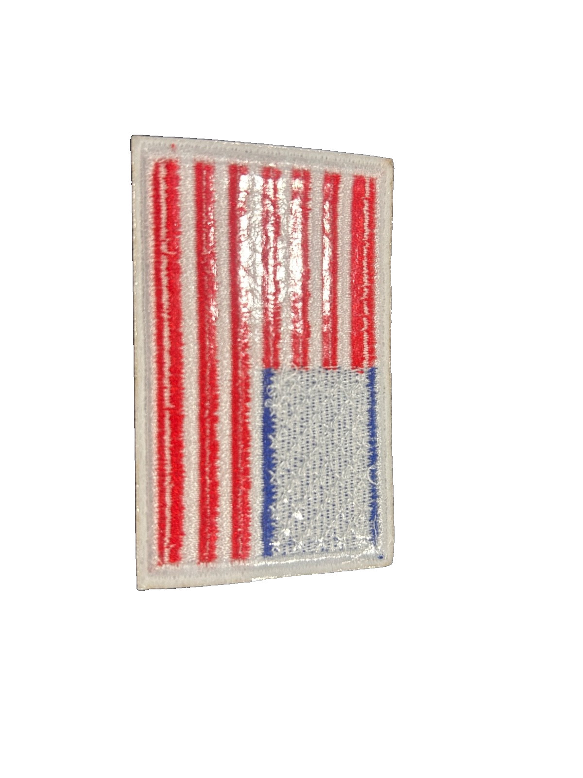 AMERICAN FLAG EMBROIDERED PATCH iron-on WHITE BORDER US UNITED STATES SHOULDER