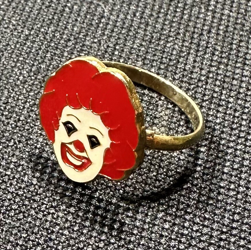 Vintage Ronald McDonald’s Advertising Character Premium Toy Ring *SHIPS FREE*