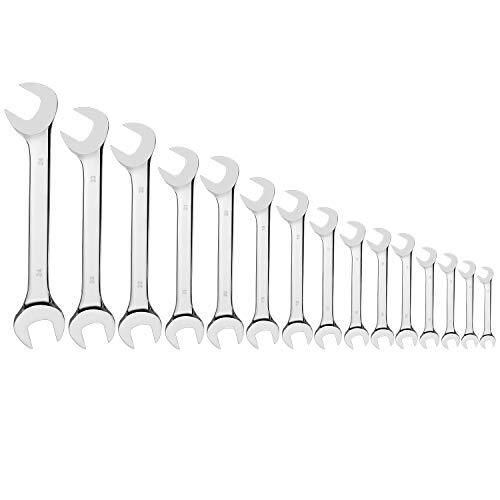 15piece Premium Angle Head Open End Wrench Set Chrome Vanadium Steel Mirror Chro