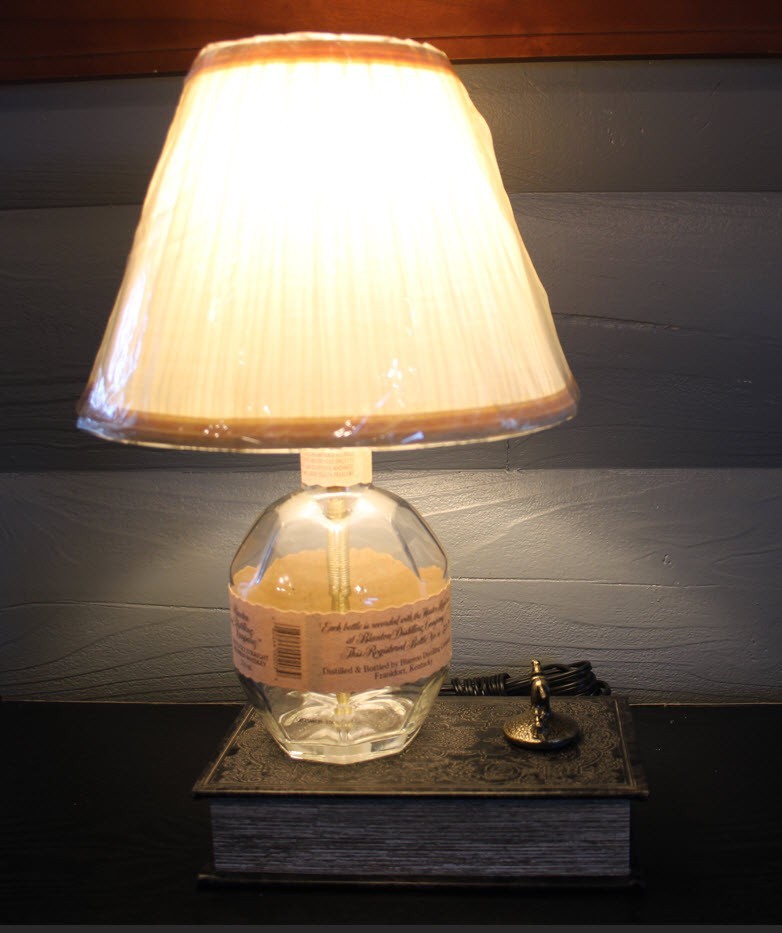 Blanton’s Bourbon Bottle Lamp with Book Base – BULB AND SHADE NOT INCLUDED