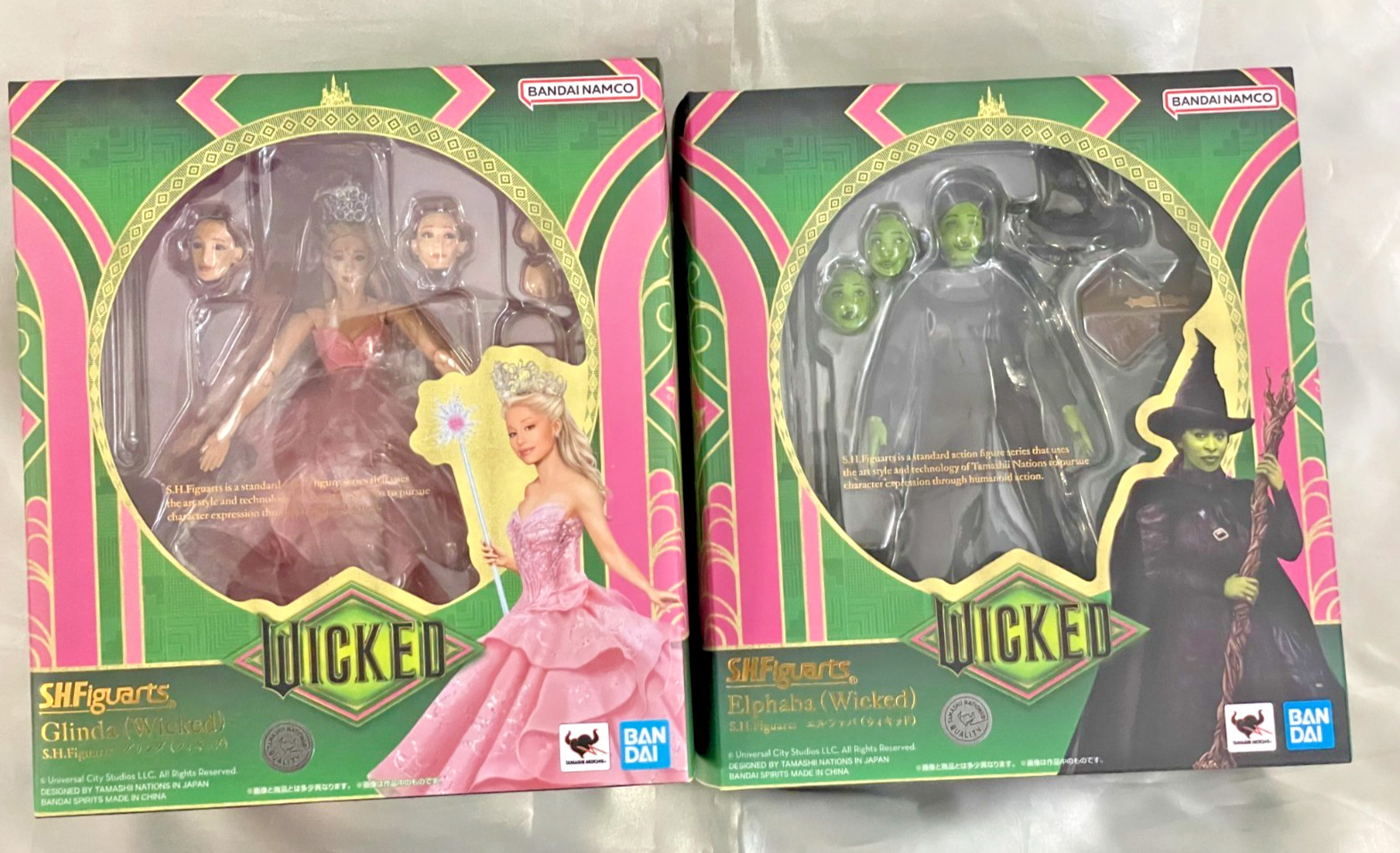 Wicked S.H.Figuarts Glinda & Elphaba Action Figure set of 2 Bandai