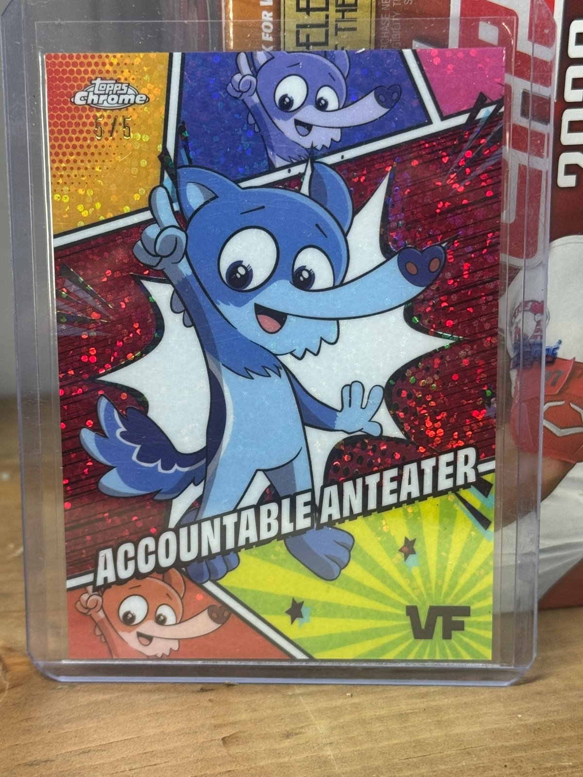 2025 VeeFriends Chrome Accountable Anteater Manga Speckle Red Refractor #’d 5/5