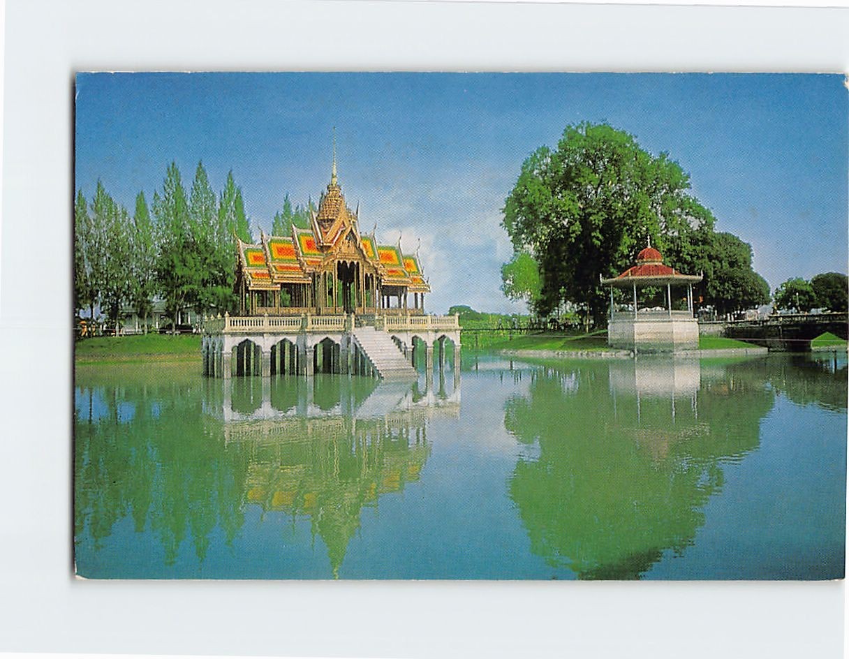 Postcard Bang Pa-In Royal Palace At Thailand