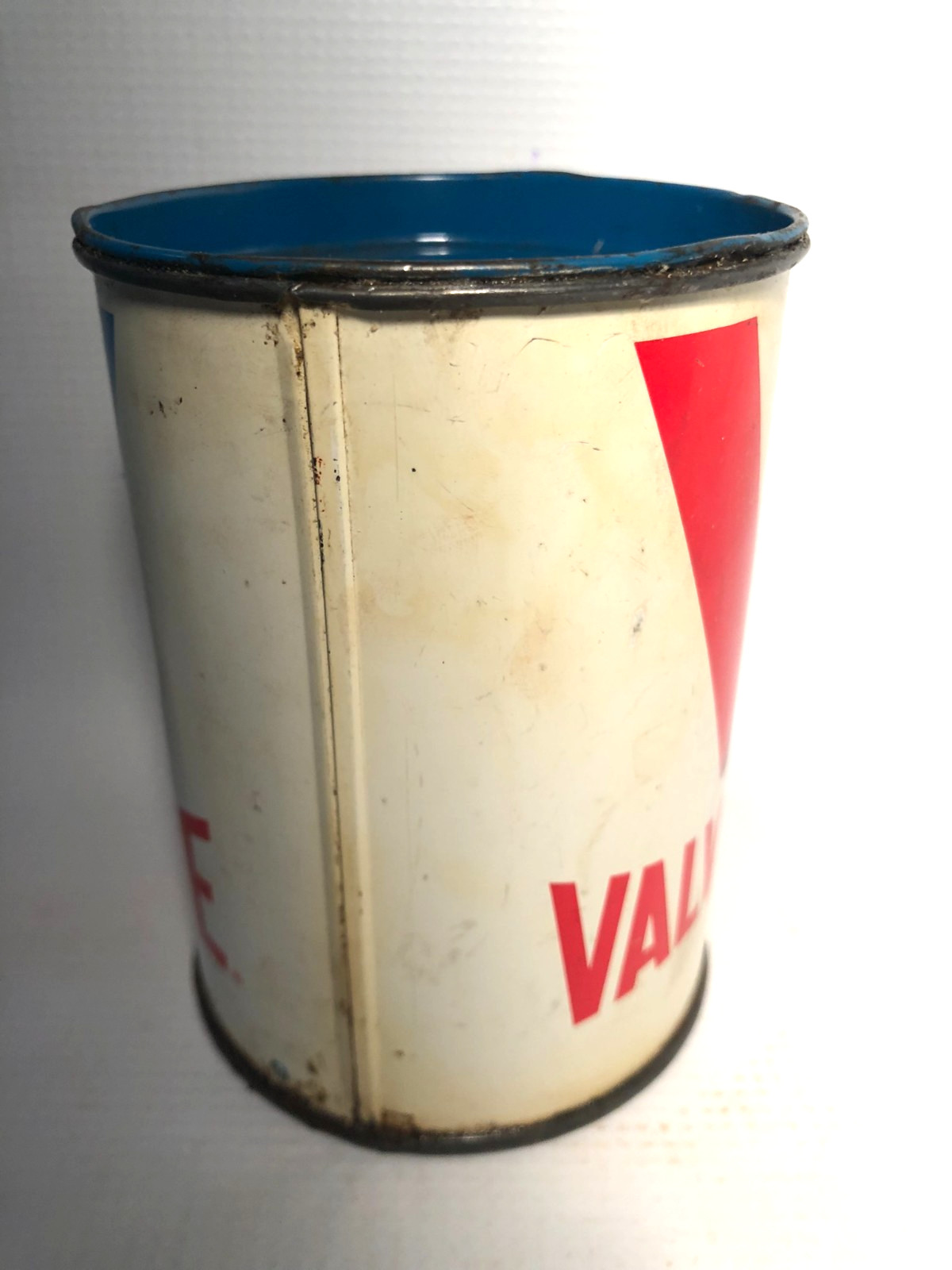 1960’s Valvoline Grease Tin Metal Oil Can