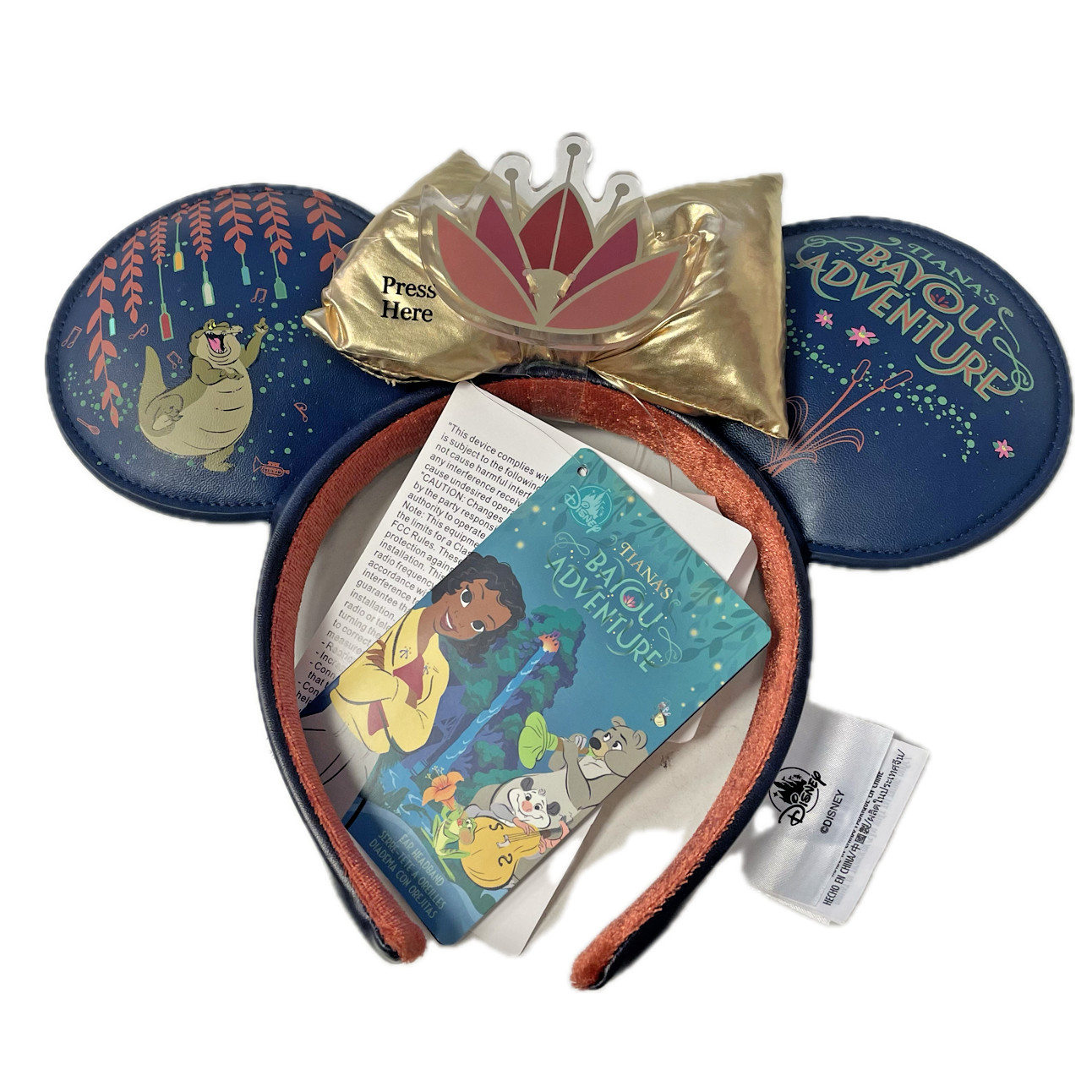 Disney Parks Tiana’s Bayou Adventure Light Up Minnie Ears Headband – NEW