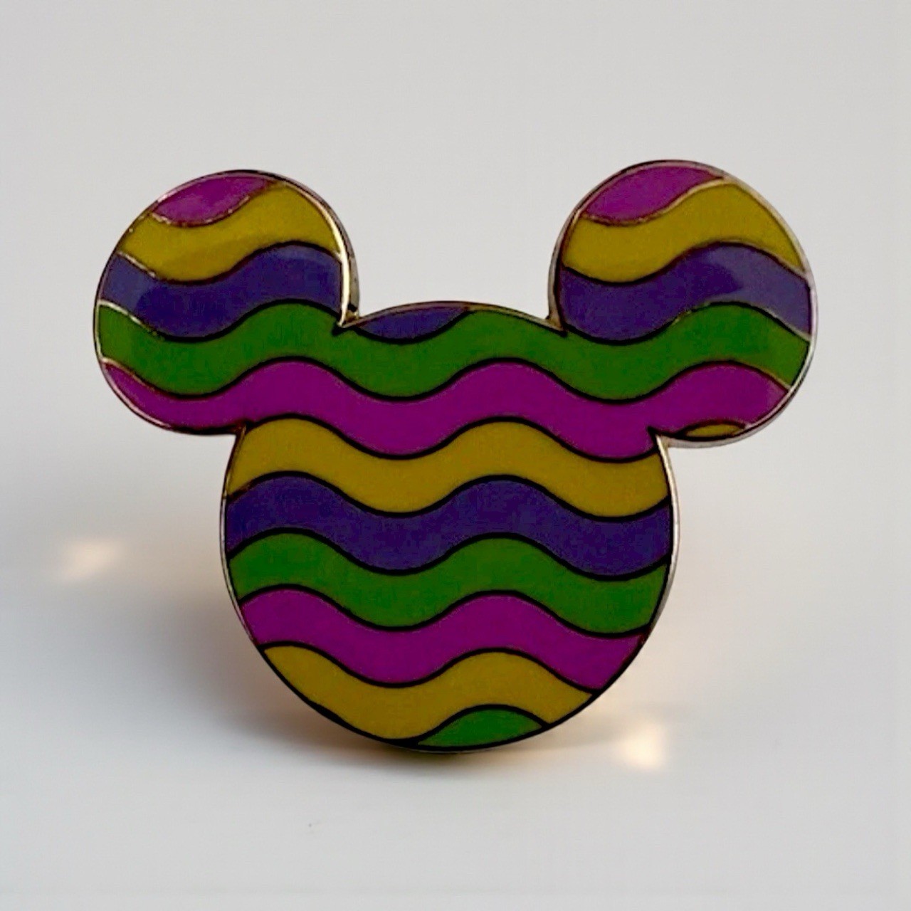 Disney Mardi Gras Metallic Waves Mickey Icon Trading Pin – Limited Collector ed