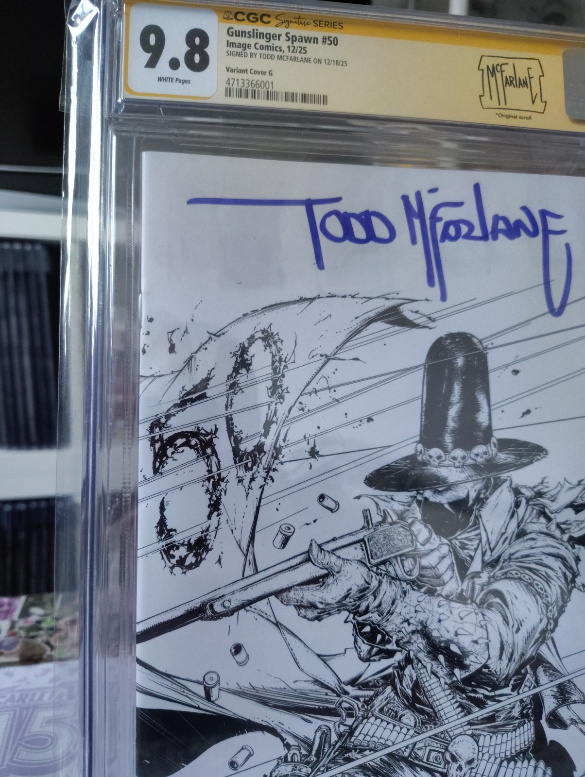 CGC SS 9.8 Gunslinger Spawn #50 Todd McFarlane 1:250 Incentive – Scroll Label